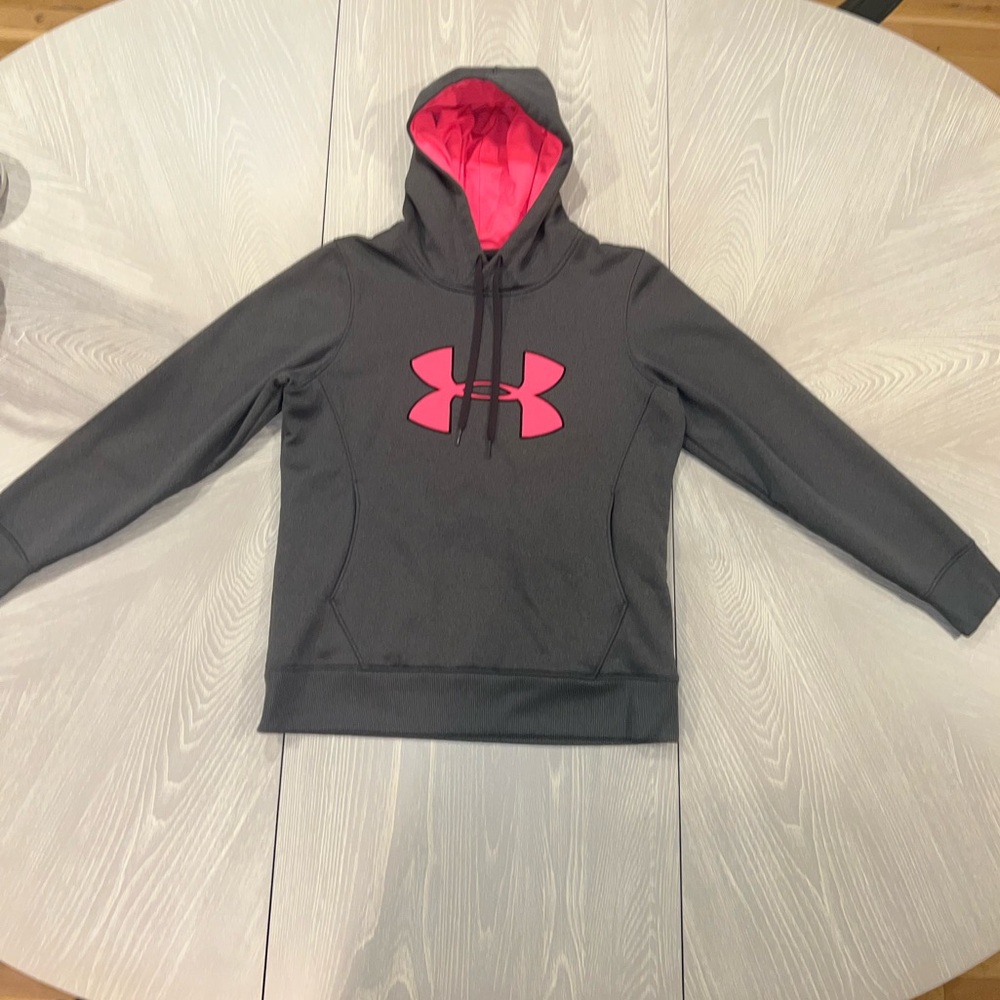 Under Armour Gray and Pink Hoodie